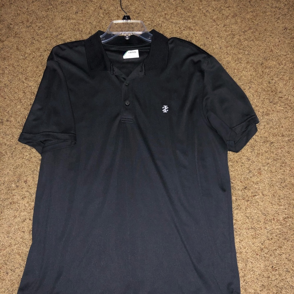 Black golf polo